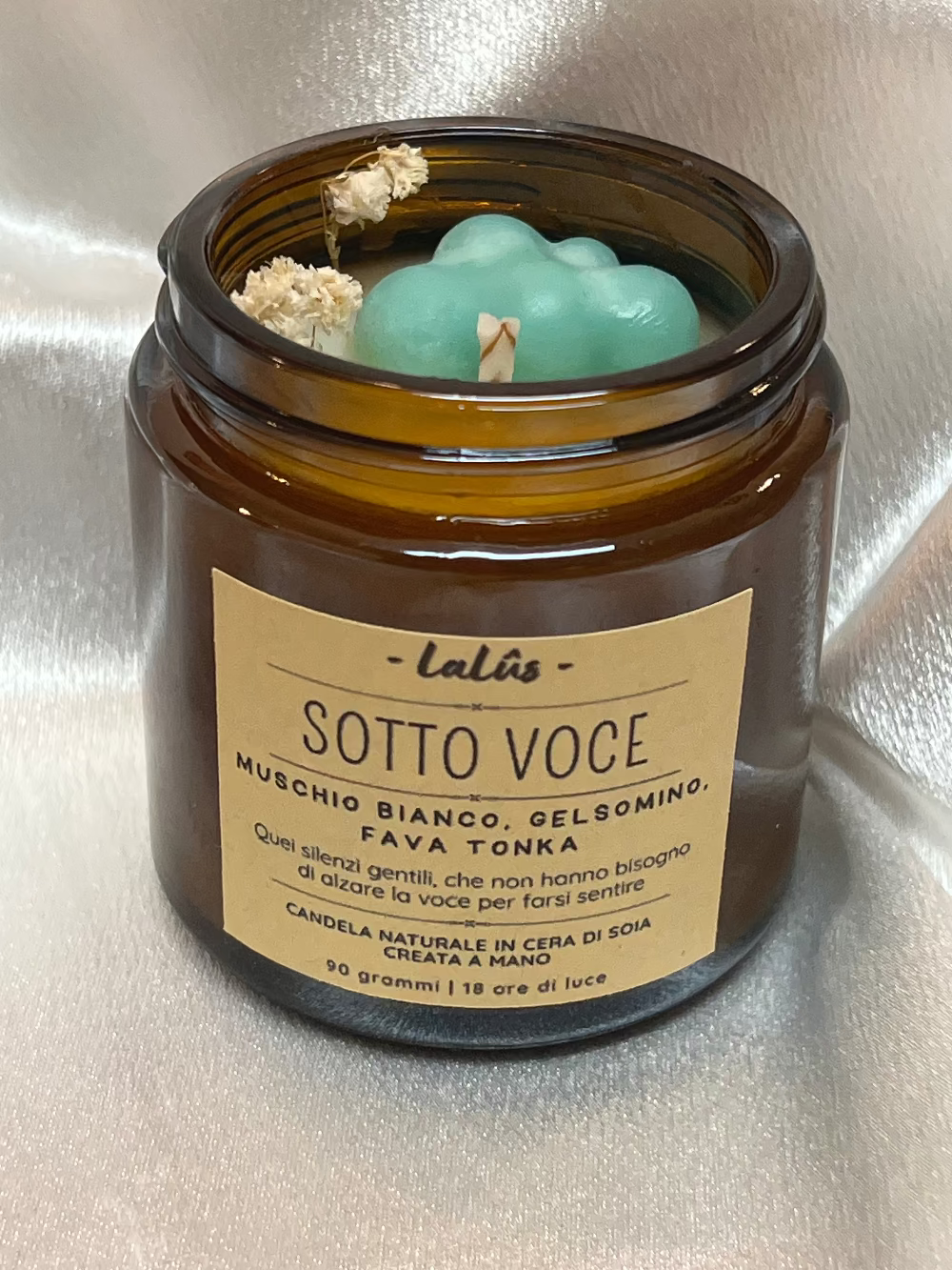 Candela artigianale profumo muschio bianco LaLûs
