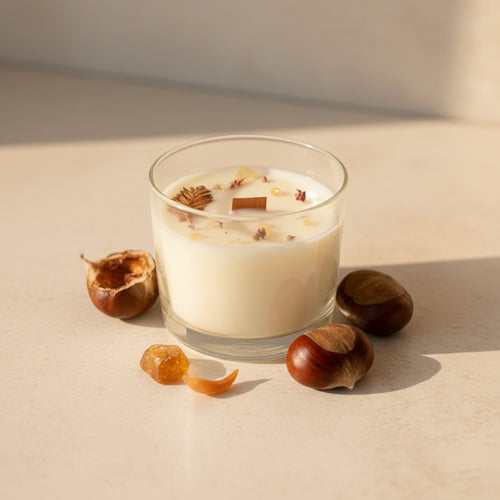 Al Sicuro - Incenso, castagna, caramello - LaLûs Naturalmente, Candele